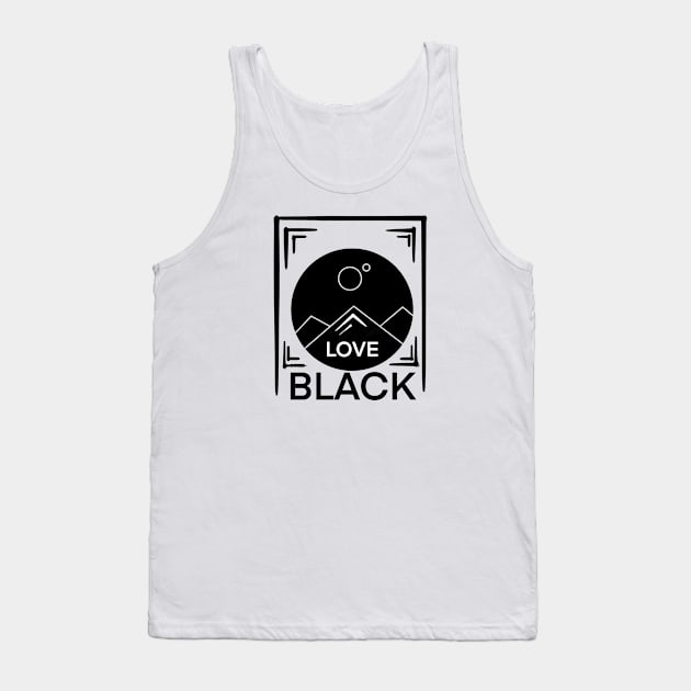 Love black Tank Top by J&R collection